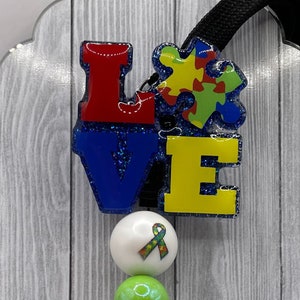 Autism Awareness Badge Reel, Badge Reel, Autism Lanyard, ID Holder, Nurse Badge Reel, Nurse Lanyard, Teacher ID, Teacher Lanyard