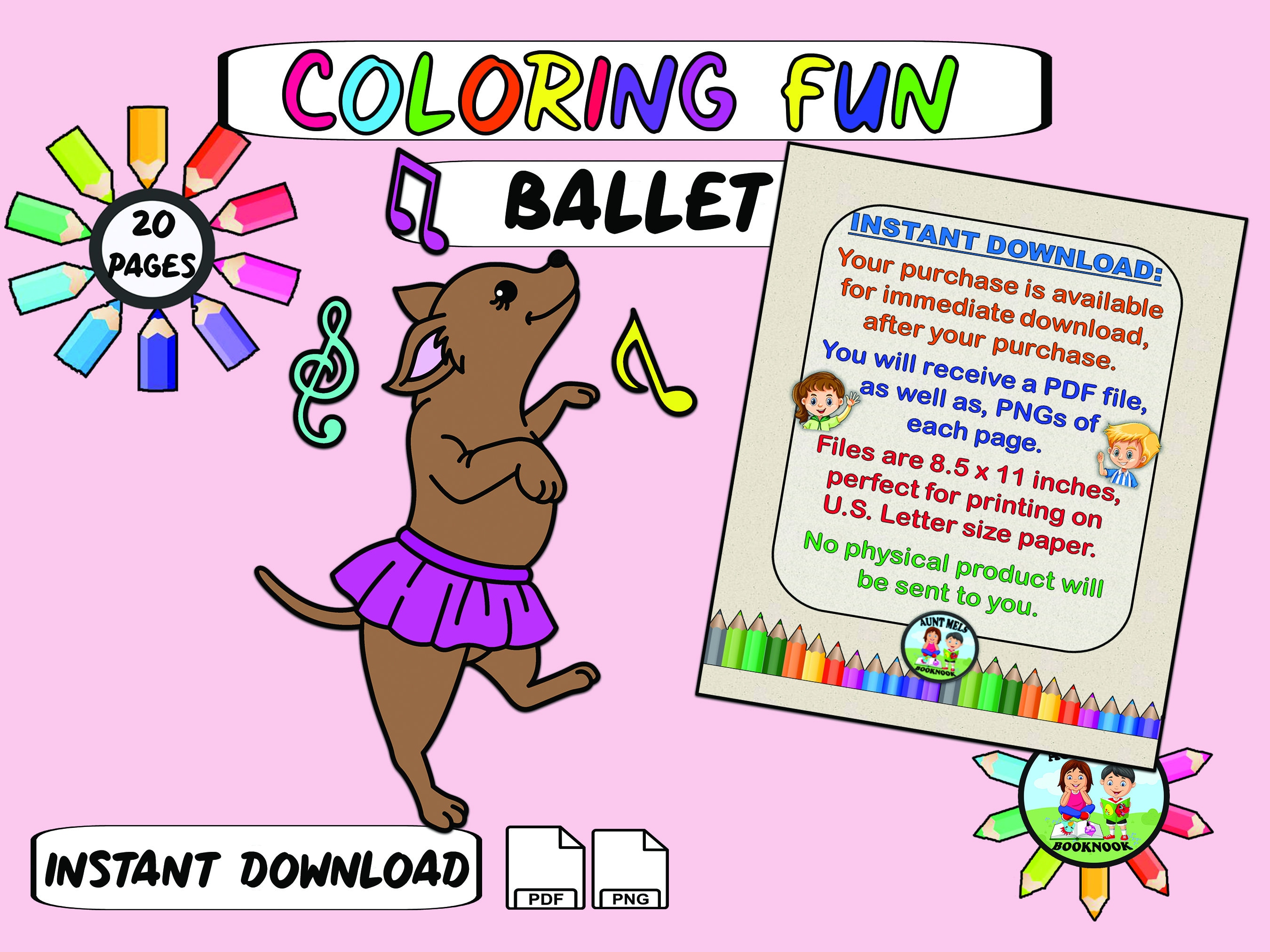 20 Ballet Dancer Coloring Pages, Volume 1 - Fun for Your Ballerina Who