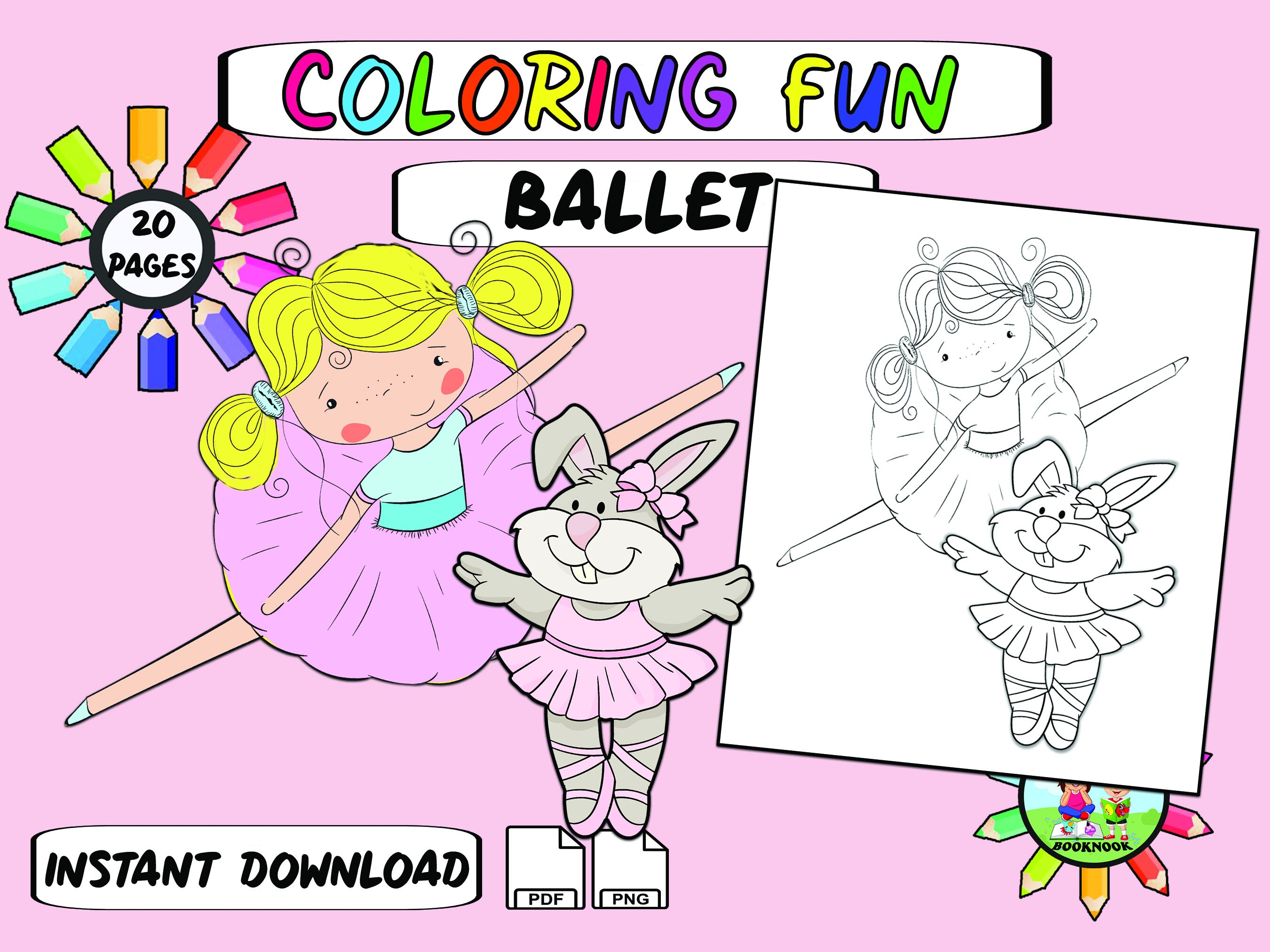 20 Ballet Dancer Coloring Pages, Volume 2 Fun for Your Ballerina Who