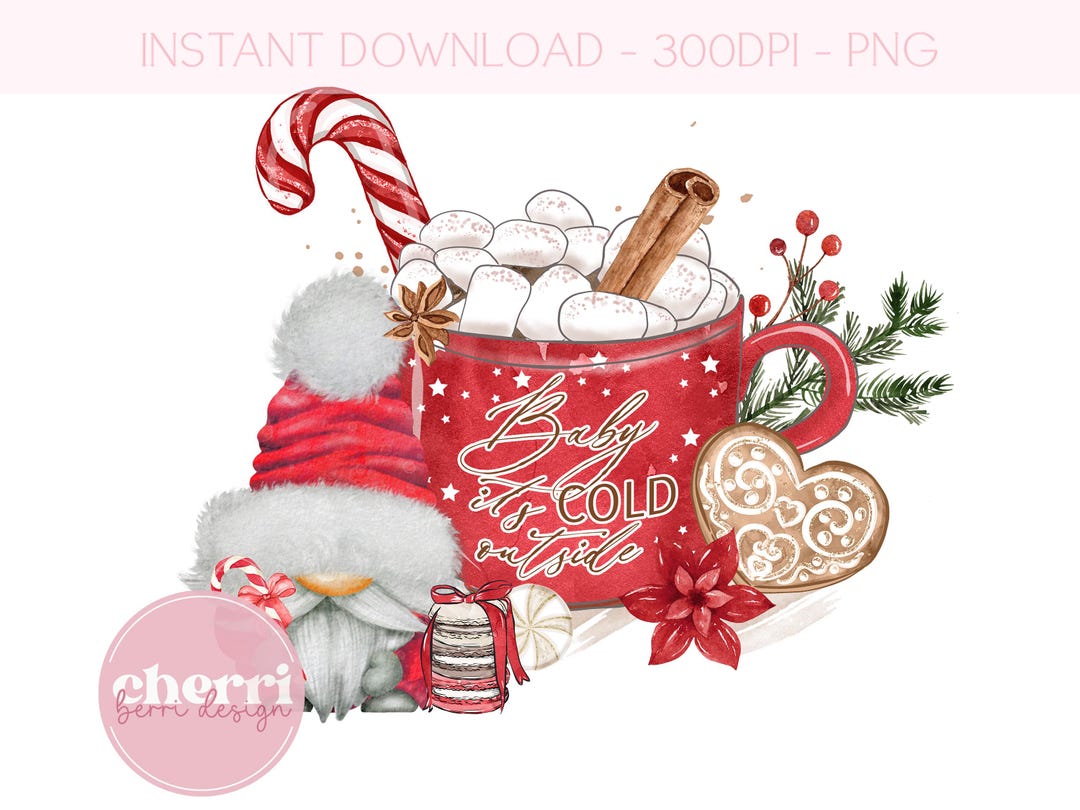 Red Christmas Hot Cocoa Mug PNG, Christmas Clipart, Christmas Card PNG ...