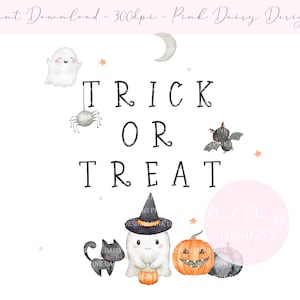 Dolcetto o scherzetto PNG, Baby Halloween Ghost PNG, Fantasma di Halloween, Zucche, Dolcetto o scherzetto Download digitale istantaneo, Disegni di sublimazione
