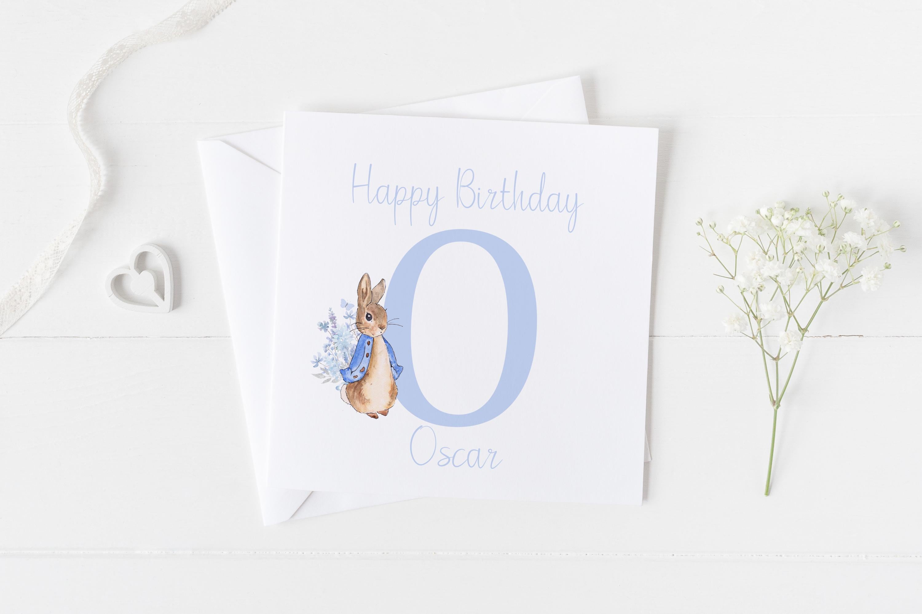Peter Rabbit Blue Floral Alphabet and Numbers PNG, 26 Individual ...