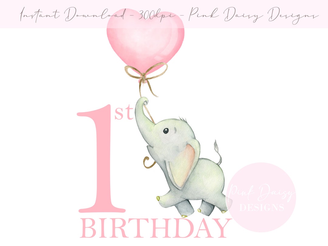 1. Geburtstag, Erster Geburtstag Elefant PNG, Geburtstag Clipart