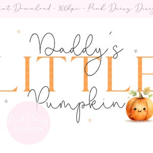 La piccola zucca di papà PNG, Baby Halloween Pumpkin PNG, Halloween Little Pumpkin, Download digitale istantaneo, Disegni di sublimazione