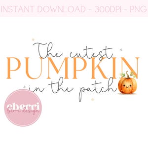 La zucca più carina nel PNG Patch, Zucca di Halloween per bambini PNG, Piccola zucca di Halloween, Download digitale istantaneo, Disegni a sublimazione
