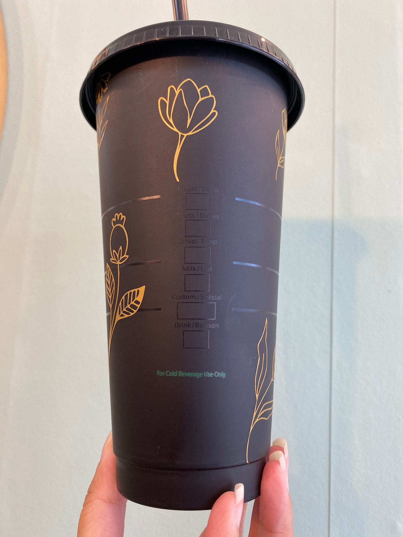 Reusable matte Black Starbucks cold coffee 24oz cup with lid Etsy