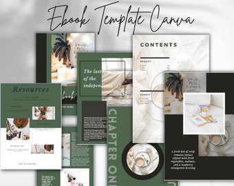 Sjabloon e-boek en werkboek Canva, digitale download, magneetontwerp, marketing voor bloggers