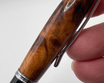 Custom Thuya Burl/Resin Hand Made Gatsby Ink Pen