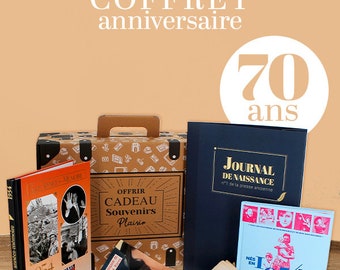 Coffret cadeau Anniversaire vintage les années 50, 70 ans, l'année 1954