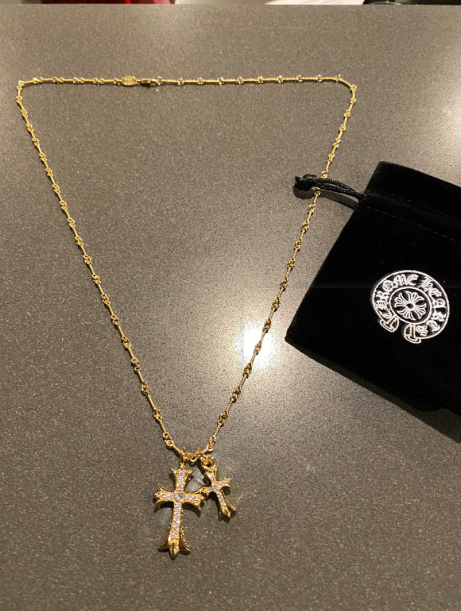 Chrome Hearts necklace cross style is very design cool and Etsy