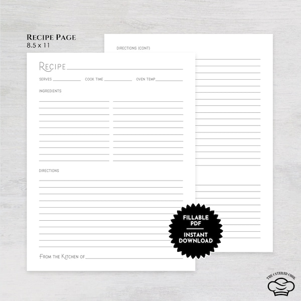 Printable Christmas Recipe Card Editable Recipe Card Template 4x6 &amp; 5x7 ...