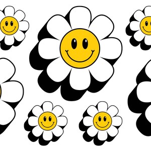 Smiley Face Flowers | Flair | ez Set Yard Card Set  - UV High resolution Coroplast printing. QUARTER SHEET