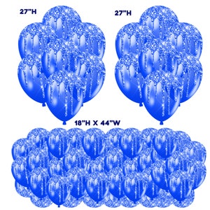 Blue Balloon Bundle| Balloon Skirt | Balloon bouquets Fillers Yard Cards - UV High resolution Coroplast printing. HALF SHEET
