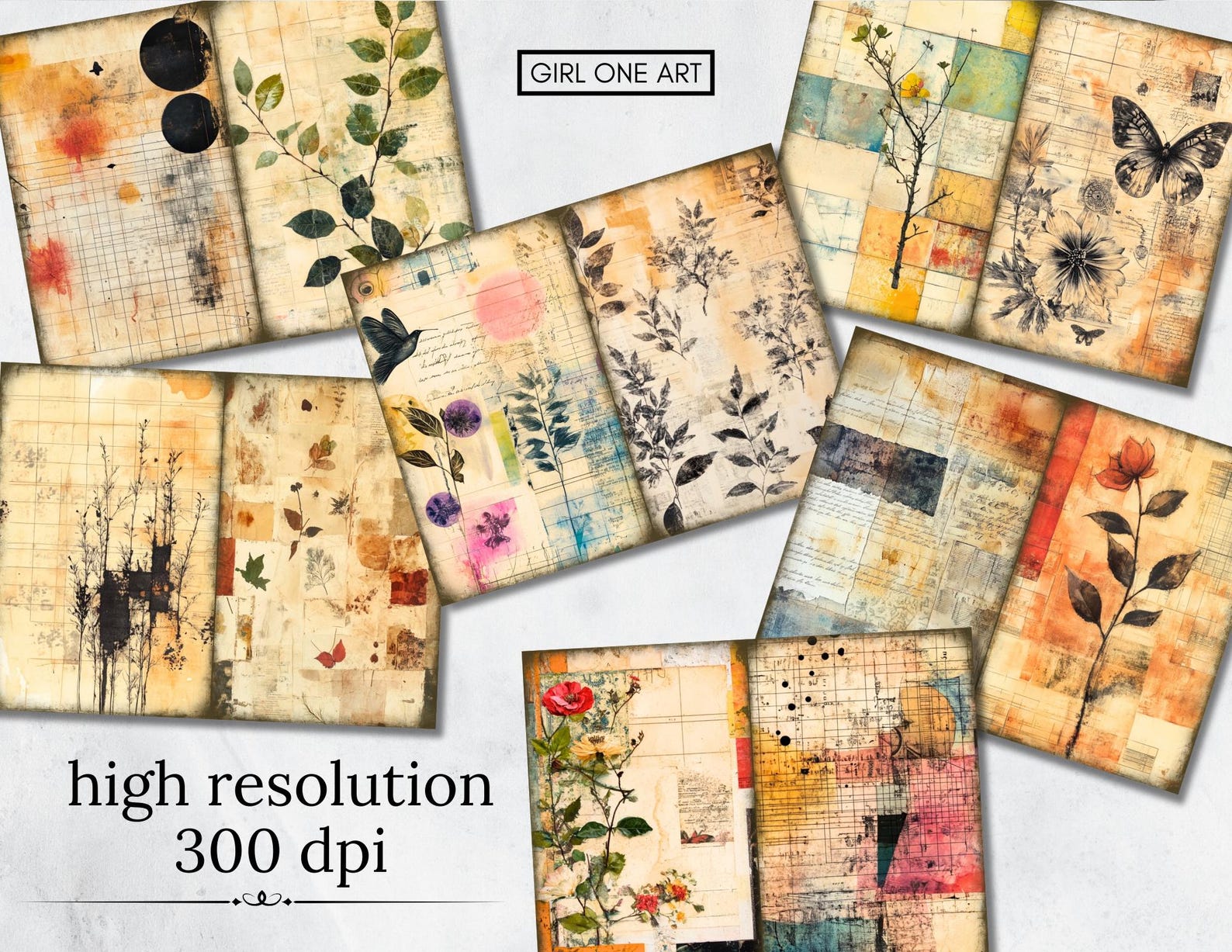 Mixed Media Grunge Junk Journal Kit: Industrial Ephemera, Steampunk ...