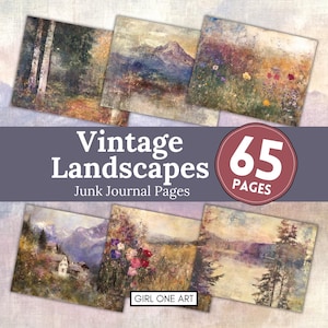 Vintage paysages, pages de journal indésirable