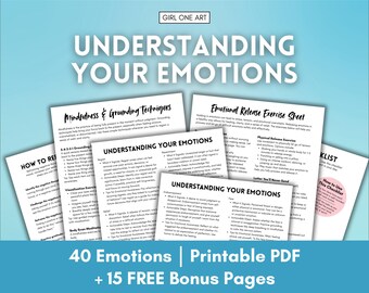 Verständnis von Emotionen Anleitung: Therapie Referenz Handout (druckbare PDF geführte Arbeitsblätter)
