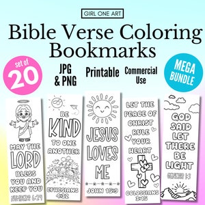 Bibel Vers Lesezeichen-Set zum Ausmalen Christliche Glaube Bibelarbeit Aktivität Lesezeichen zum Ausmalen Sonntagsschule Kinder Färbung