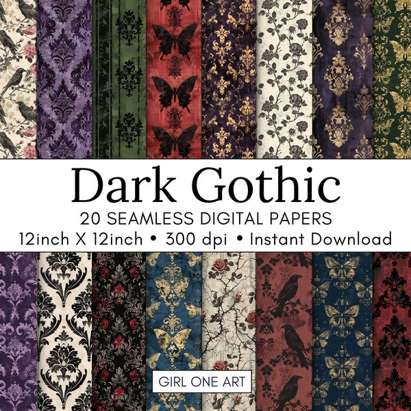 Goth Seamless Papers - Etsy