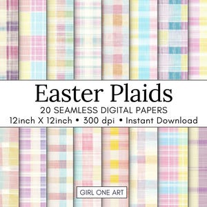 Ostern Karos Nahtloses Papier Printable Shabby Chic Pastell Leinen Stoff Textur Boho Neutral Cottagecore rustikale Frühlings-Planer-Papiere