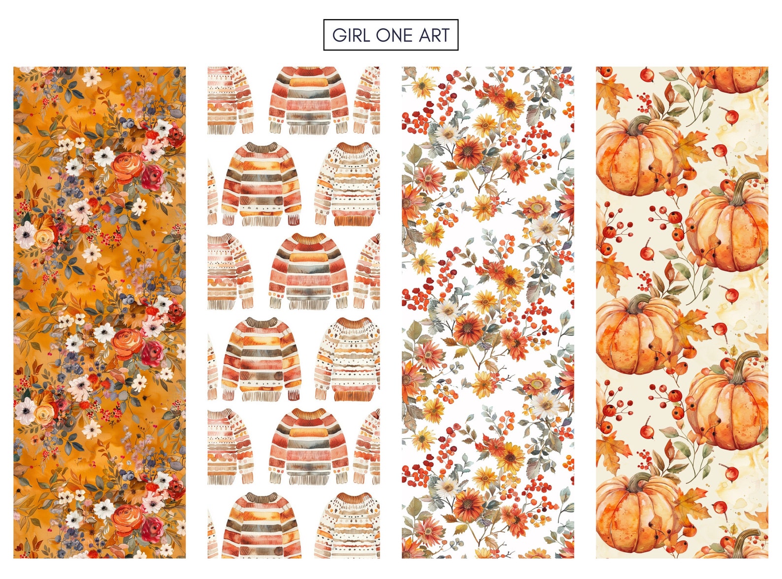 Autumn Printable Paper Seamless Fall Leaves Junk Journal Digital ...