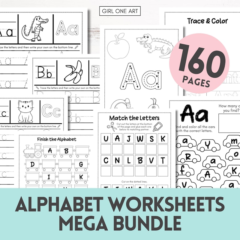 Toddler Alphabet Coloring Sheets - Etsy UK