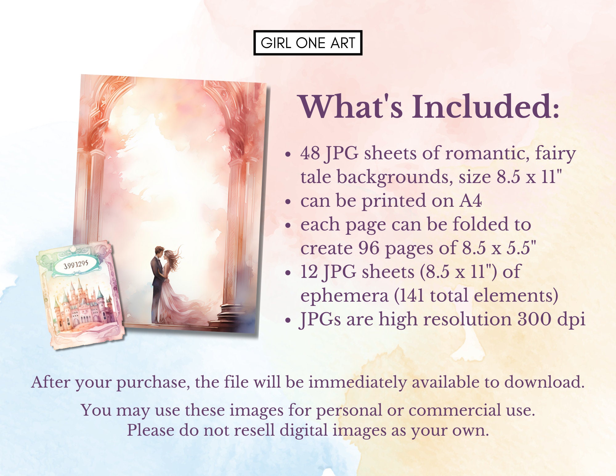 Fairy Tale Junk Journal Kit Instant Download Digital Scrapbook Paper ...
