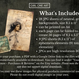 Grunge Junk Journal Kit Instant Download Digital Scrapbook Paper Kit ...