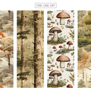 20 Vintage Woodland Printable Paper Seamless Fairy Junk Journal Digital Download Forest Magic Backgrounds Bundle Mushrooms Scrapbook Paper image 6