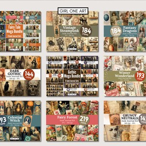 Grunge Junk Journal Pages Instant Download Digital Scrapbook Paper Kit ...