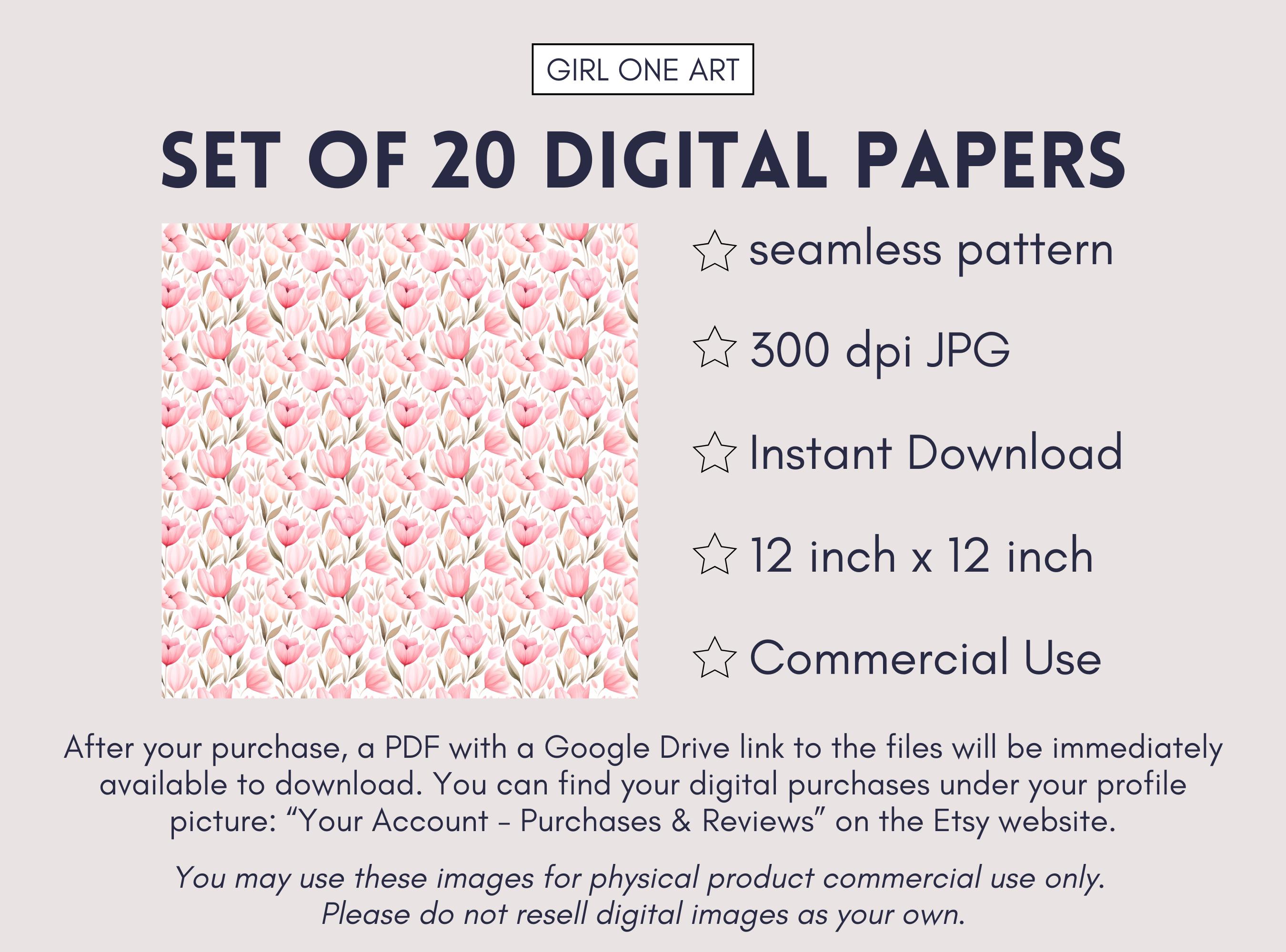 Pastel Pink Floral Seamless Paper: Watercolor Shabby Chic Roses ...