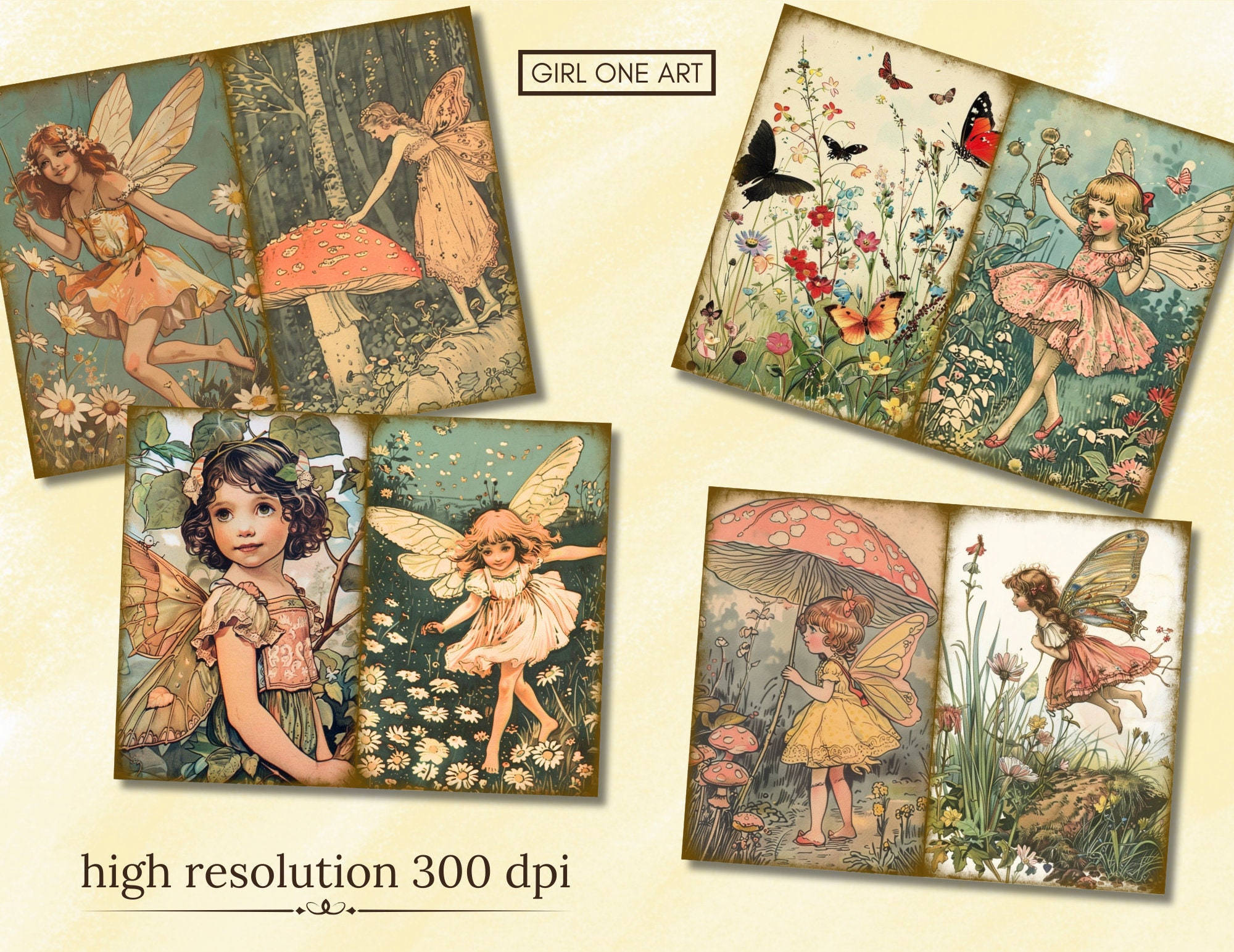 Spring Fairies Junk Journal Kit Digital Download Fairy Scrapbook Paper ...
