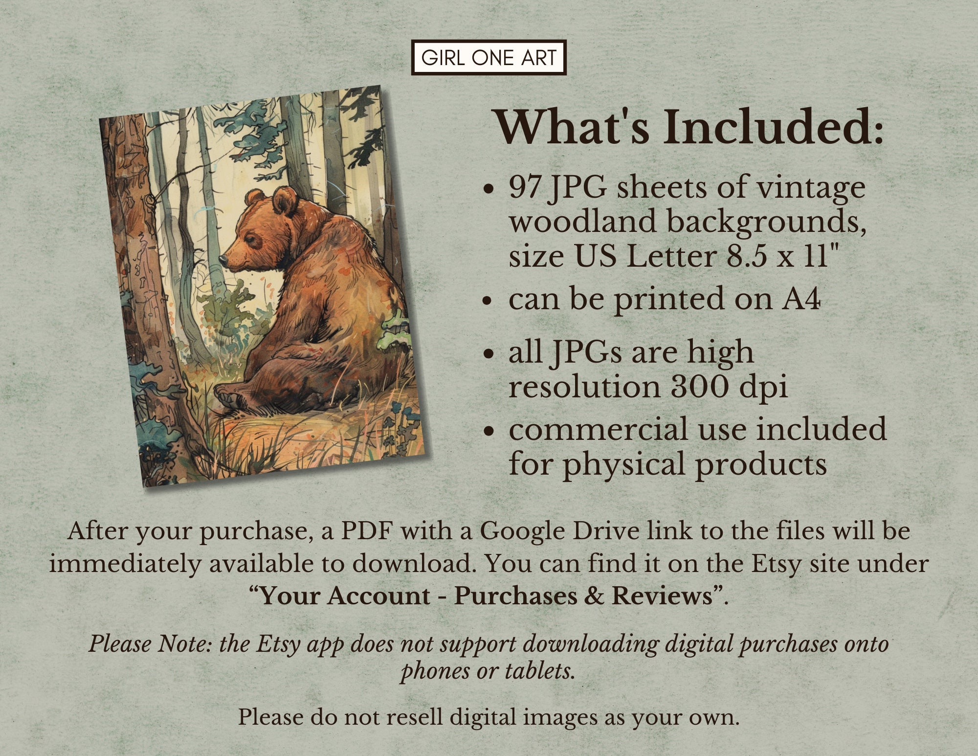 Woodland Junk Journal Pages Digital Download Scrapbook Paper Forest ...