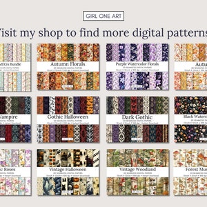 Gothic Seamless Papers Digital Download Commercial Use Vintage ...