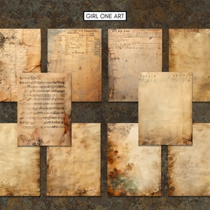 Grunge Junk Journal Pages Instant Download Digital Scrapbook Paper Kit ...