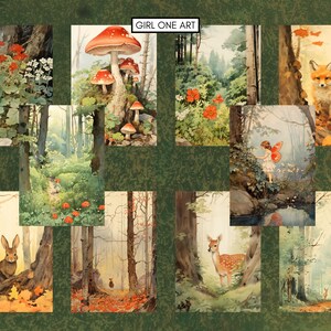 Forest Woodland Junk Journal Pages Digital Download Scrapbook Paper ...