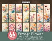 Vintage Floral Ephemera Pack: Rustic Cottagecore Journal Cards (PDF)