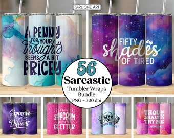 Sarcastic Tumbler Wrap Bundle 20oz Skinny Straight Funny Sayings Sublimation Sassy Quotes Design Digital Download Sarcasm PNG Mom Life