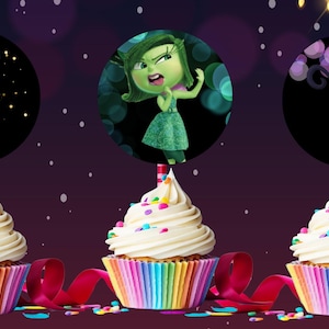 Inside out 2 Printable Cupcake toppers and Inside out 2 PNG, inside out PNG ,Inside out 2 Printable cupcake topper printable, pdf files