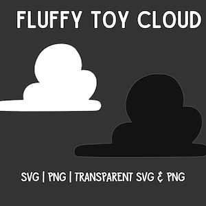 Toy story clouds SVG, cartoon cloud silhouette, kids cloud, white cloud clipart, nursery cloud file, cloud outline, fluffy cloud PNG