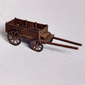Cart (Twin Axle) | Dungeons and Dragons | Fantasy | Miniature | Tabletop | Wargaming | RPG | 28mm