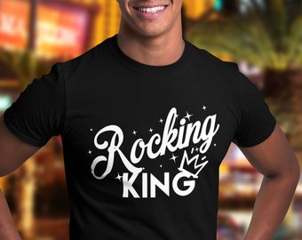 King Shirt, Funny Couples Shirts, Holiday Graphic Tee, Bachelor Party Shirt, Birthday Farewell Gift, Party Shirt for Men,50th Birthday Shirt