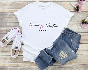 Sweet Sixteen Crew T-Shirt: 2009 Edition for 16th Birthday Party Group Celebration