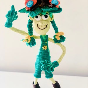 Sale! Crochet Doll Amigurumi Doll Handmade Stuffed Flower Girl 42 cm/ 16”