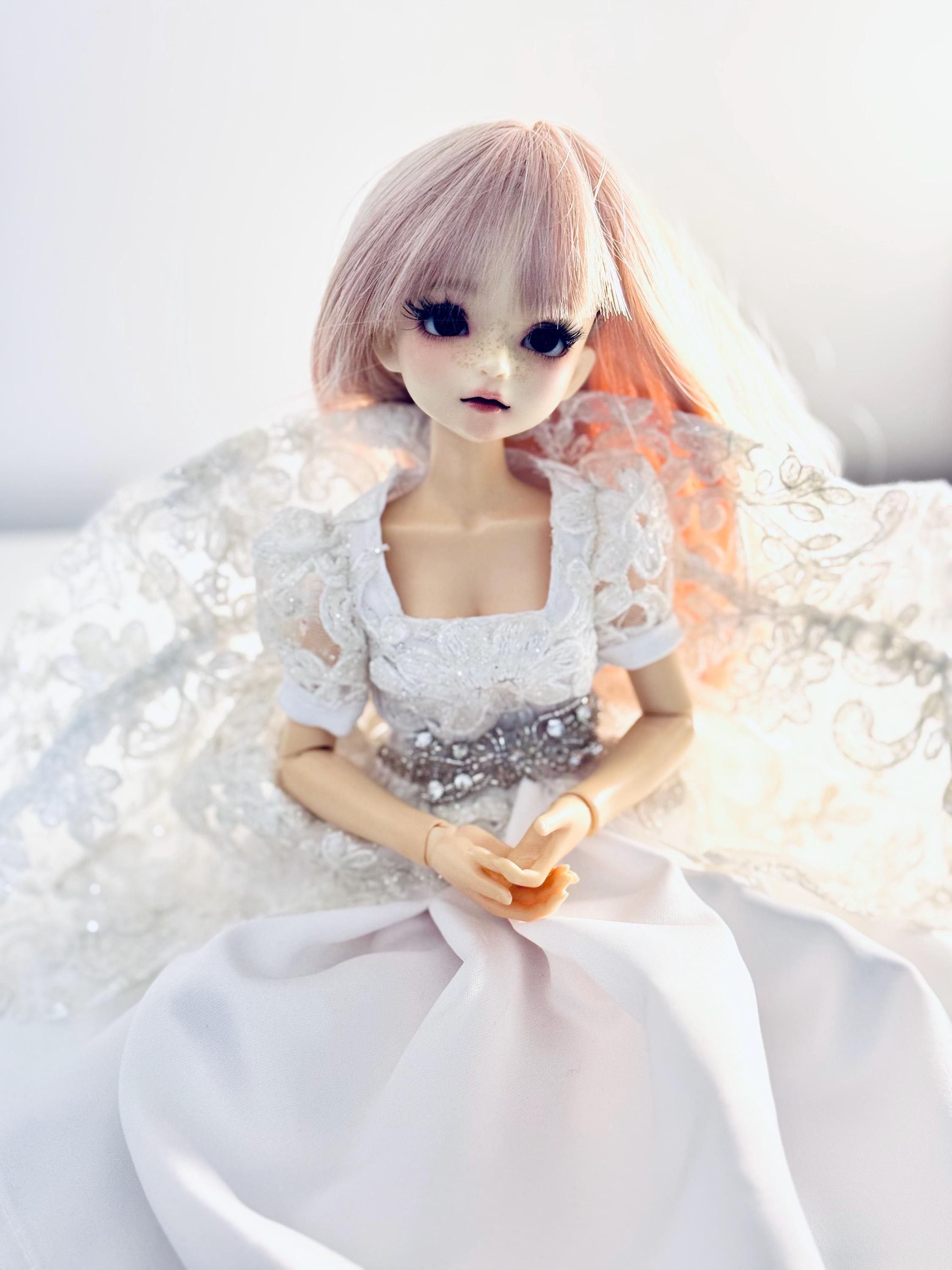 Msd Bjd Minifee Bridal Wedding Dress For 1/4 Dolls