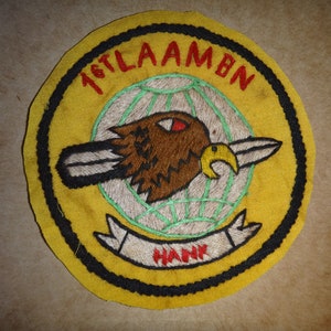 Vietnam War Hand Made Cloth Patch US 1st LAAM Light Anti-Aircraft Missile Battalion HAWK