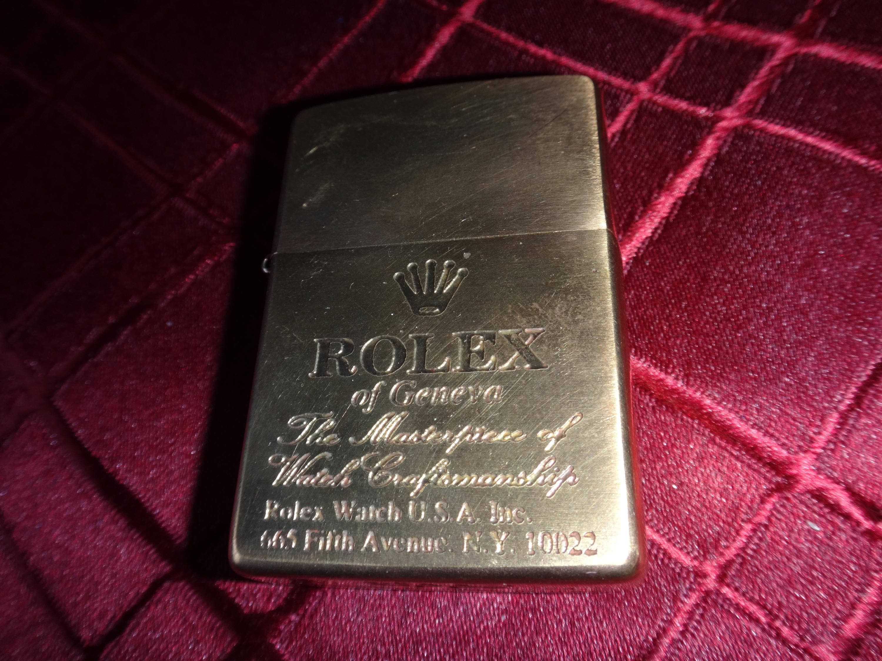 Year 2024 Brass Zippo Lighter ROLEX Of Geneva - Masterpiece of Watch Craftsmanship