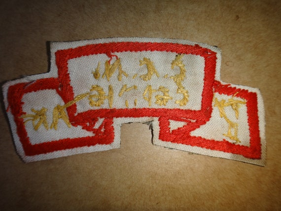 Hand Made Cloth Subdued Scroll Patch Vietnam War … - image 3