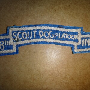 Hand Made Cloth Patch Vietnam War US 47th Infantry Regiment SCOUT DOG Platoon