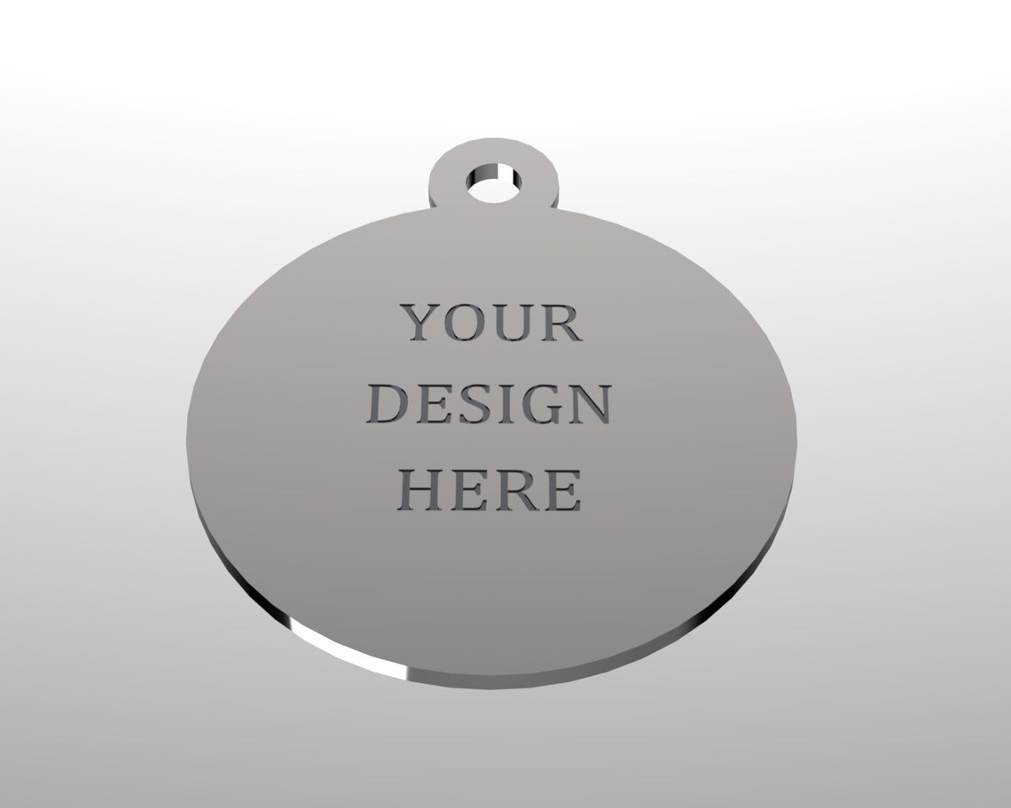 Custom Etched Medallion in Silver Etsy