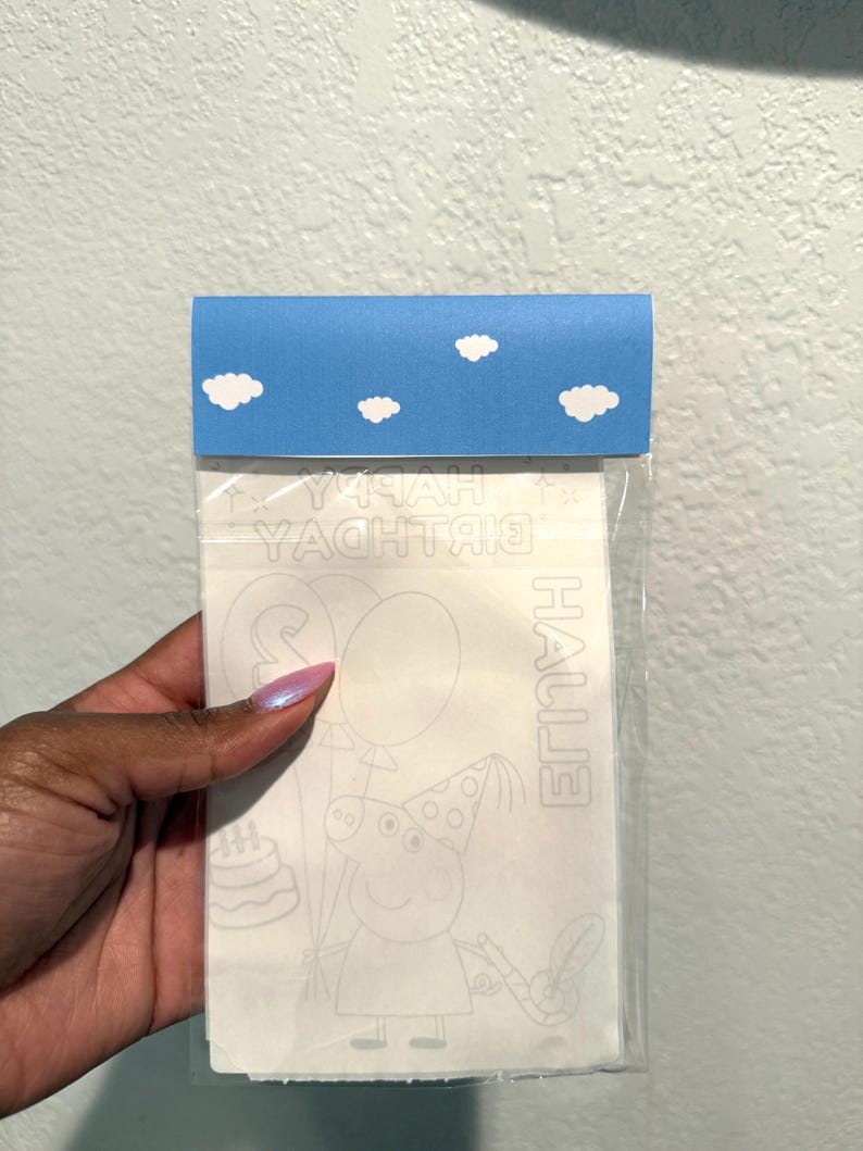 PIG Party Favor, Coloring Sticker Label | Party Favor & Activity - Etsy